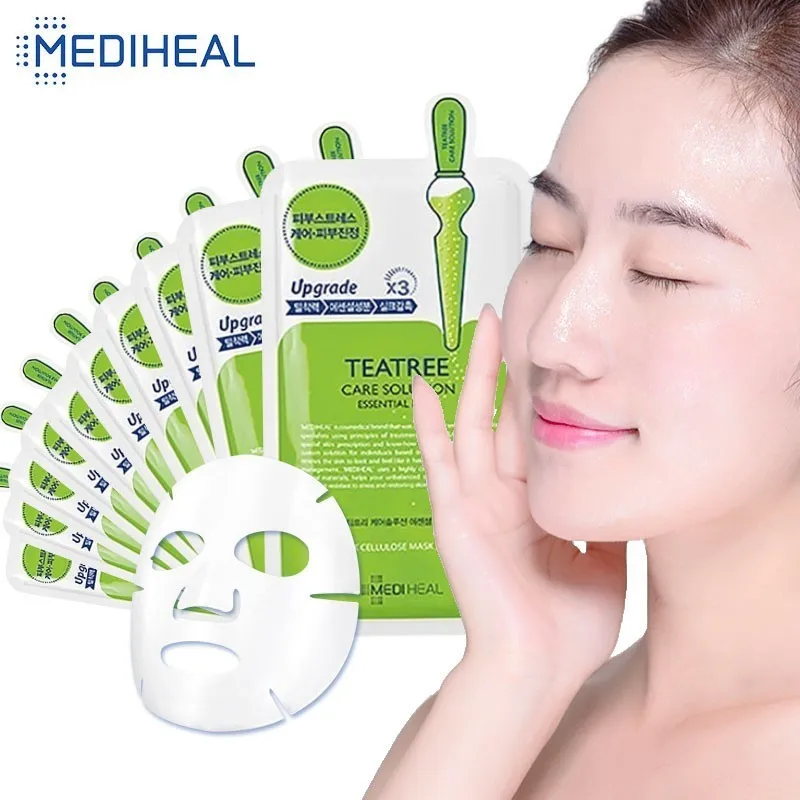 Mediheal Tea Tree маска для лица увлажняющие листы Корейская косметическая против