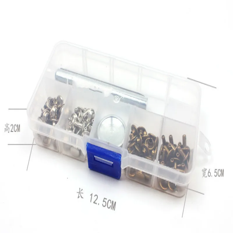 50 Pcs2 цвета оснастки крепежи кожа кнопки комплект джинсы пресс шпильки с 4 шт.