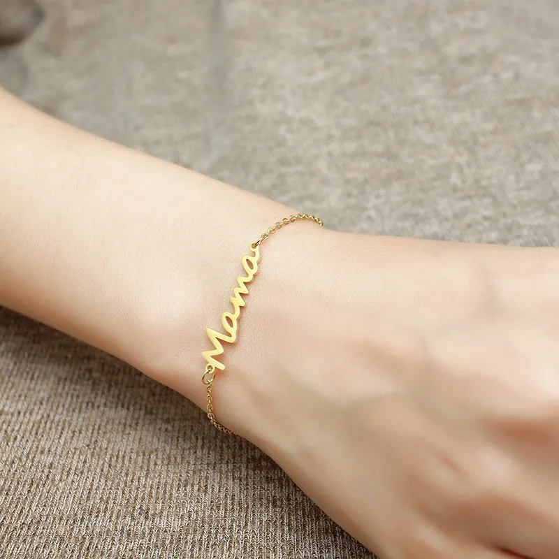 RIR Stainless Steel Mama Chain Link Bracelet Gold Mom Mothers Day Gift New Gifts | Bracelets