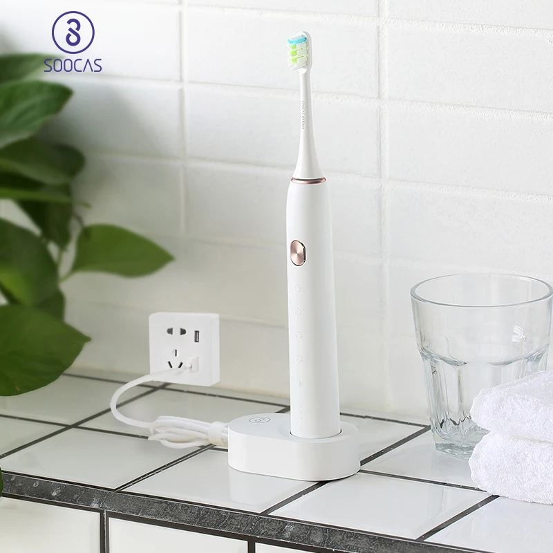 SOOCAS X3 электрическая зубная щетка для взрослых зарядка через usb ультразвуковая