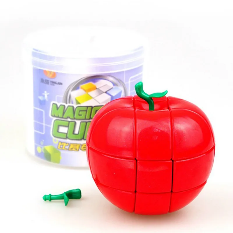 Магические Кубики пазлы YongJun YJ 3x3x3 в стиле Red GreenApple волшебные кубики круглой формы