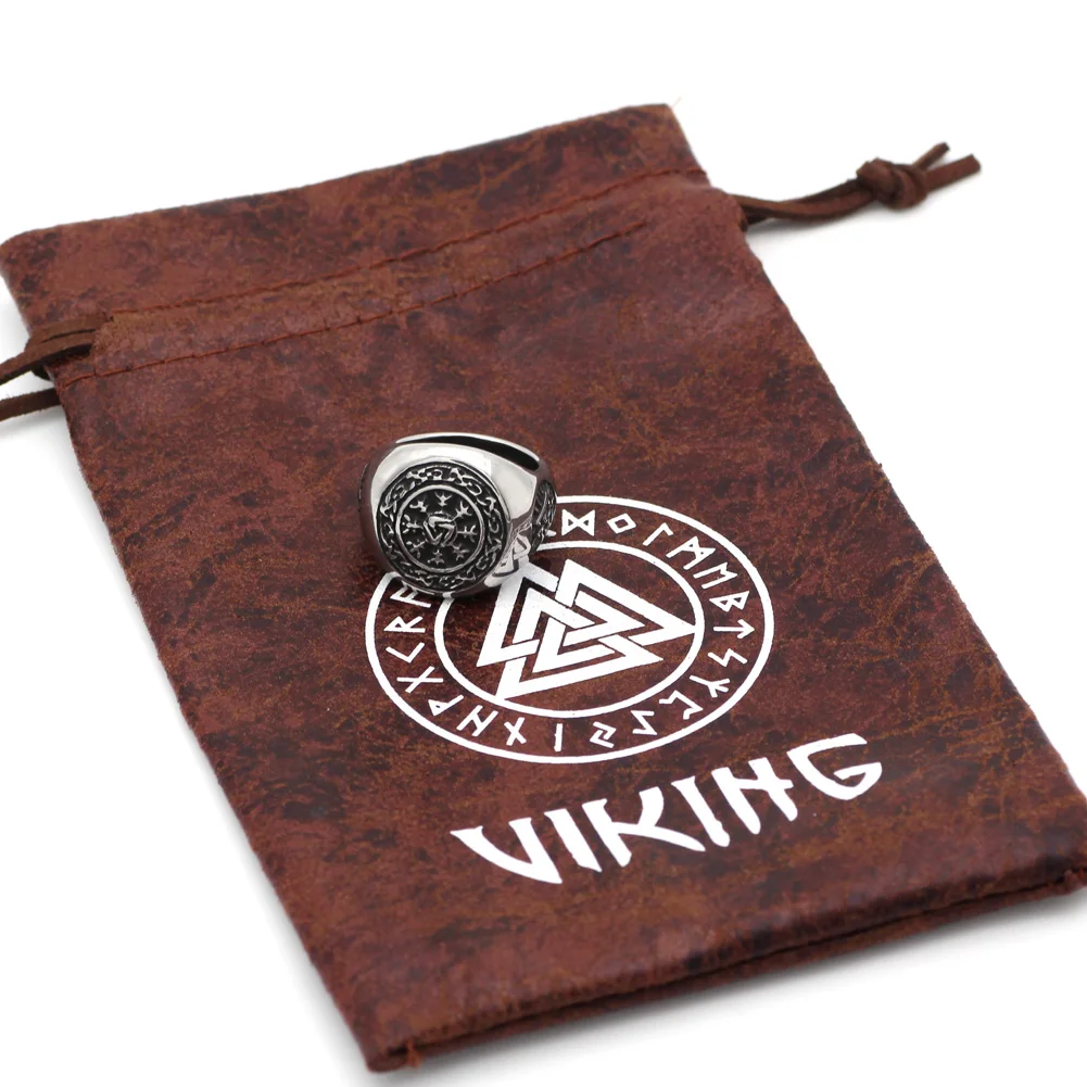 Мужская нержавеющая сталь норвежский викинг амулет valknut pagan символ Одина