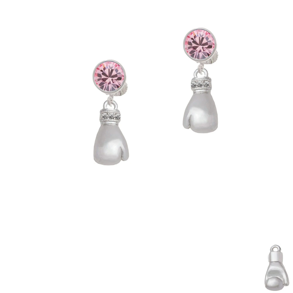 Large Boxing Glove Crystal Clip On Earrings | Украшения и аксессуары
