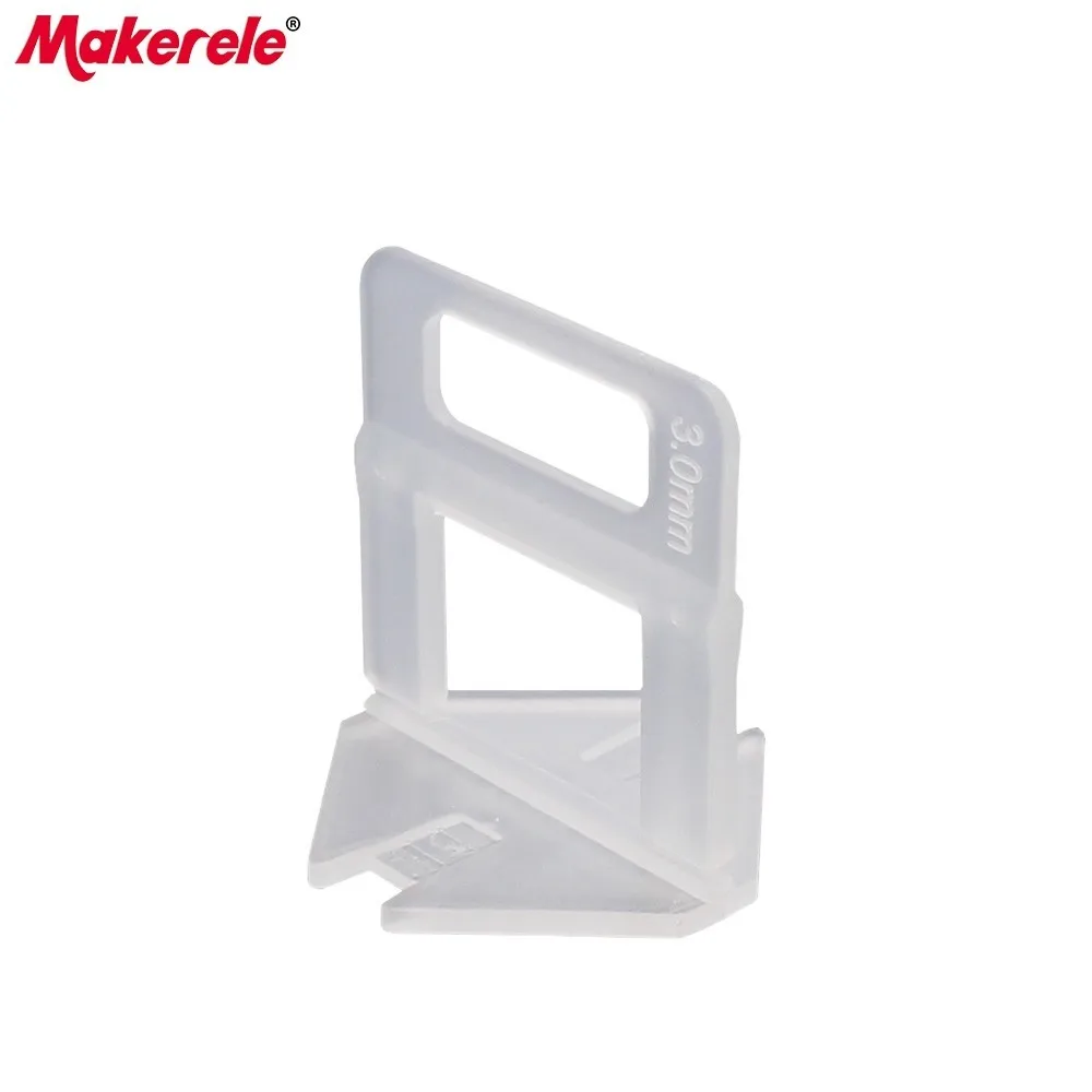 100pcs Tile Leveling System Clips Kit Wall Floor Spacer Tiling Tool 3mm Transparent Disposable PVC Base | Инструменты