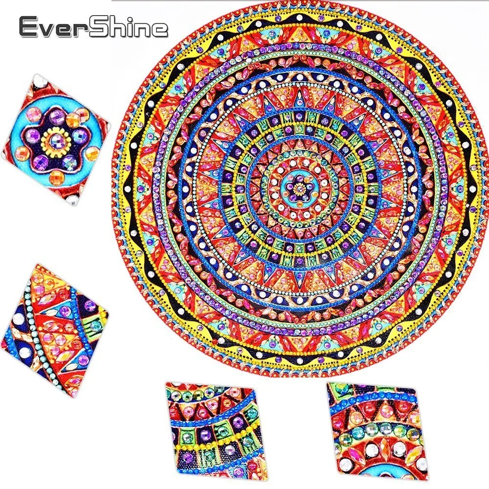 EverShine DIY Special Shaped Diamond Embroidery Flowers Picture Of Rhinestones 5D Painting Mandala Mosaic Wall Decor | Дом и сад