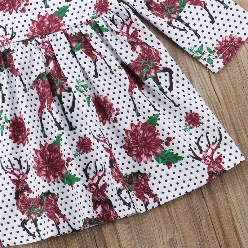 Baby dresses girl Deer Toddler Girl Princess Dress Kids Flower Tutu Party Wedding clothing | Детская одежда и обувь