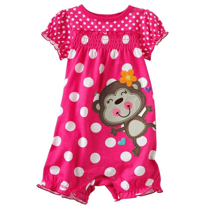 

Branded 100% Cotton Summer Ropa Bebe Girls Newborn Baby Girls Clothing Clothes Creepers Jumpsuits Baby Girls Romper Short Sleeve