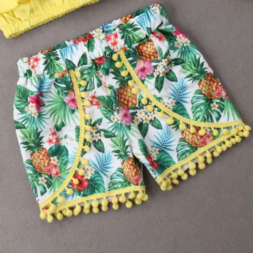 Комплект из 2 предметов для малышей маленьких девочек одежда детей футболка с