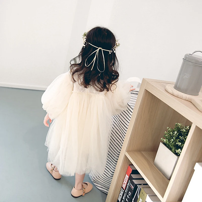 lace easter long dress age for 9 month-4 yrs little girl 2019 new spring sleeve embroidered flowers baby girls frocks | Детская одежда