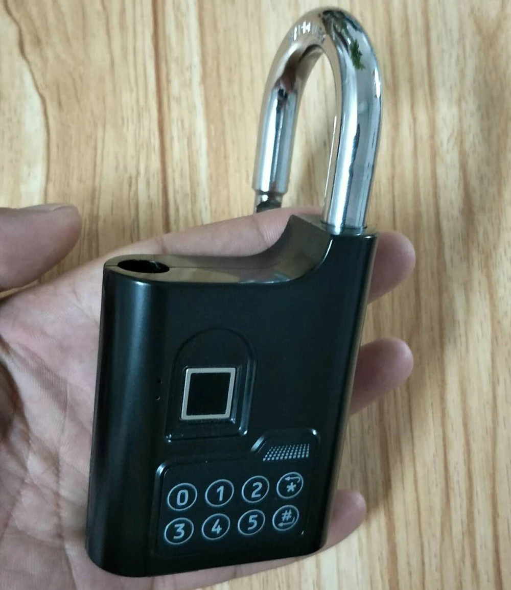Fingerprint Padlock door lock Biometric locks Apartment Metal Case with password fingerprint+psw  Безопасность и