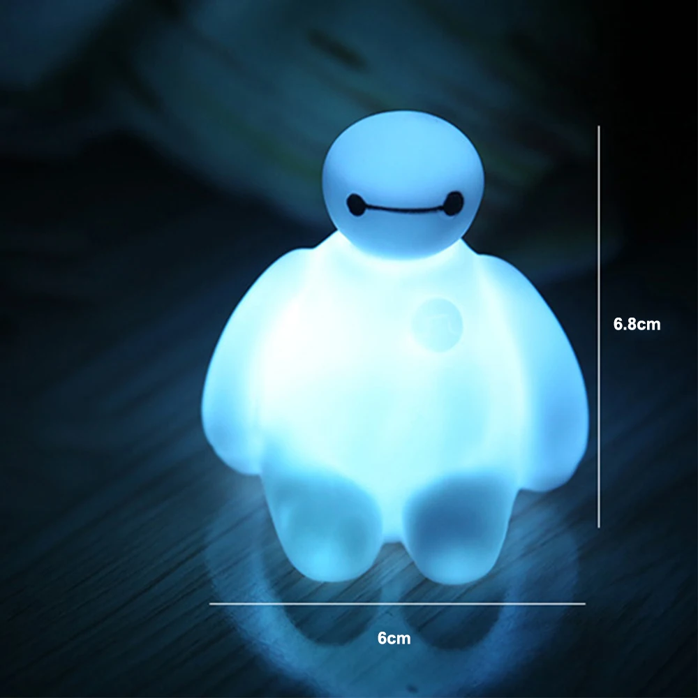 7 цветов Изменение большой герой 6 мультфильм BayMax светодиодный ночник настольная