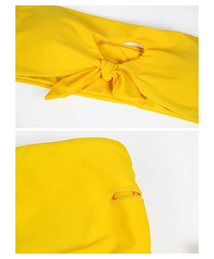 Hirigin 2019 Bust Bowknot Bikini Sexy Strapless Women Biquini Set Swimwear Push Up Padded Swimsuit Bathing Suit | Женская одежда