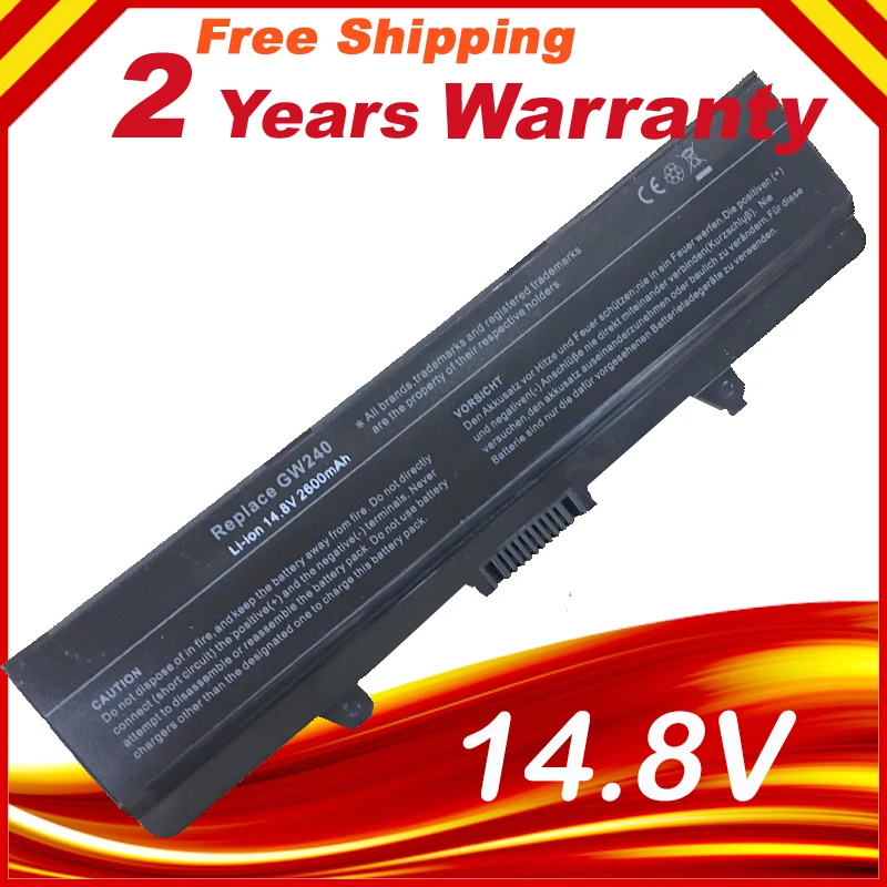 14 8 V ноутбук Батарея для Аккумулятор ноутбука DELL GW240 297 M911G RN873 RU586 XR693 Dell Inspiron 1525