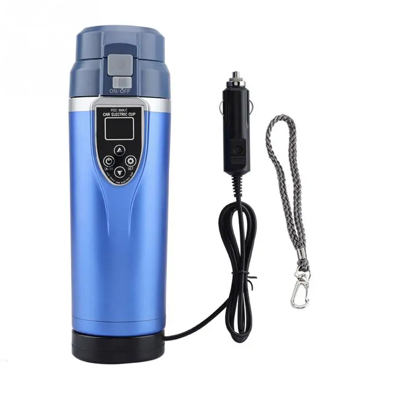 

12V/24V Portable 350ml Car Auto Heating Cup Adjustable Temperature Car Boiling Mug Electric Kettle Boiling Vehicle