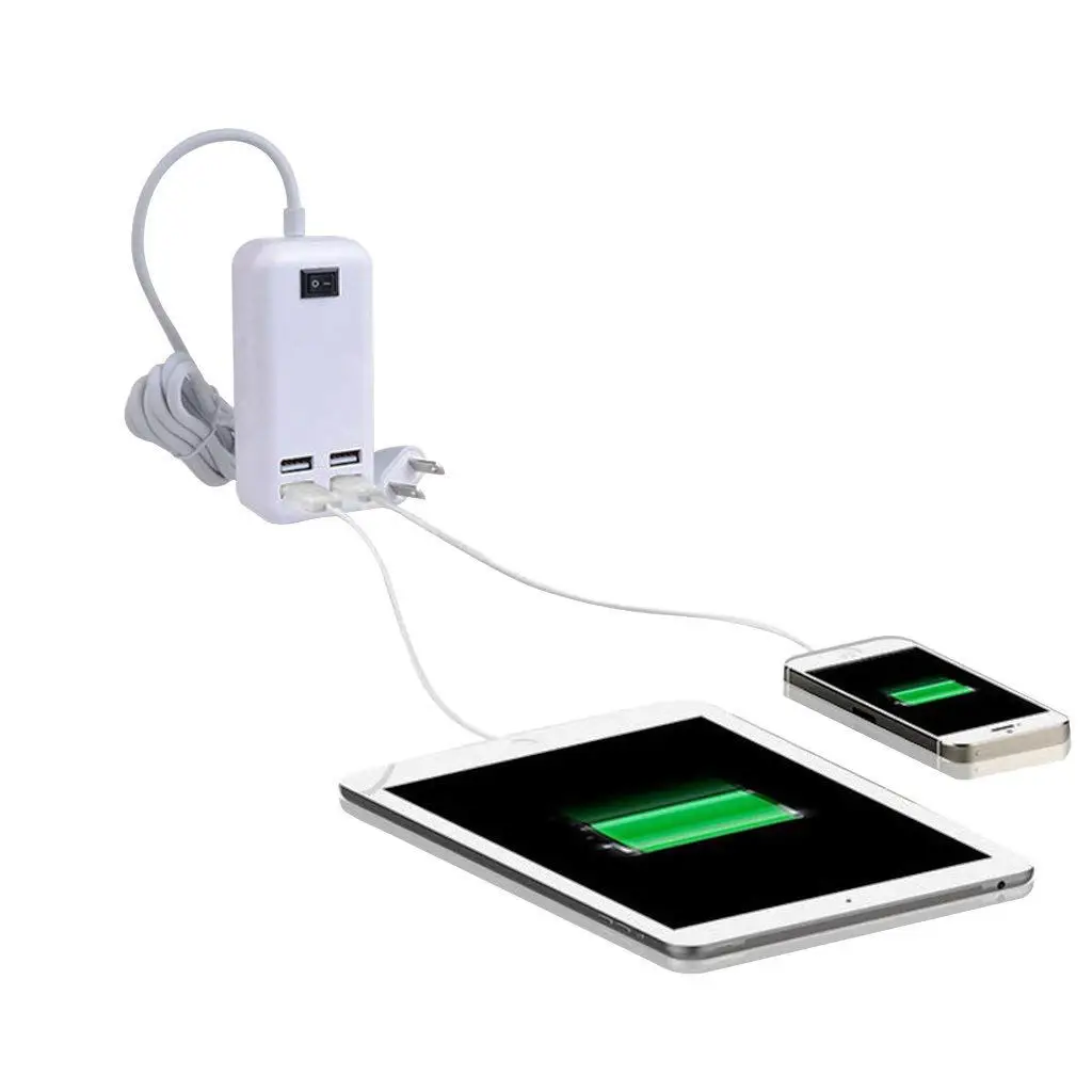 США 4 USB зарядное устройство порта быстрое подходит для многих моделей смартфонов