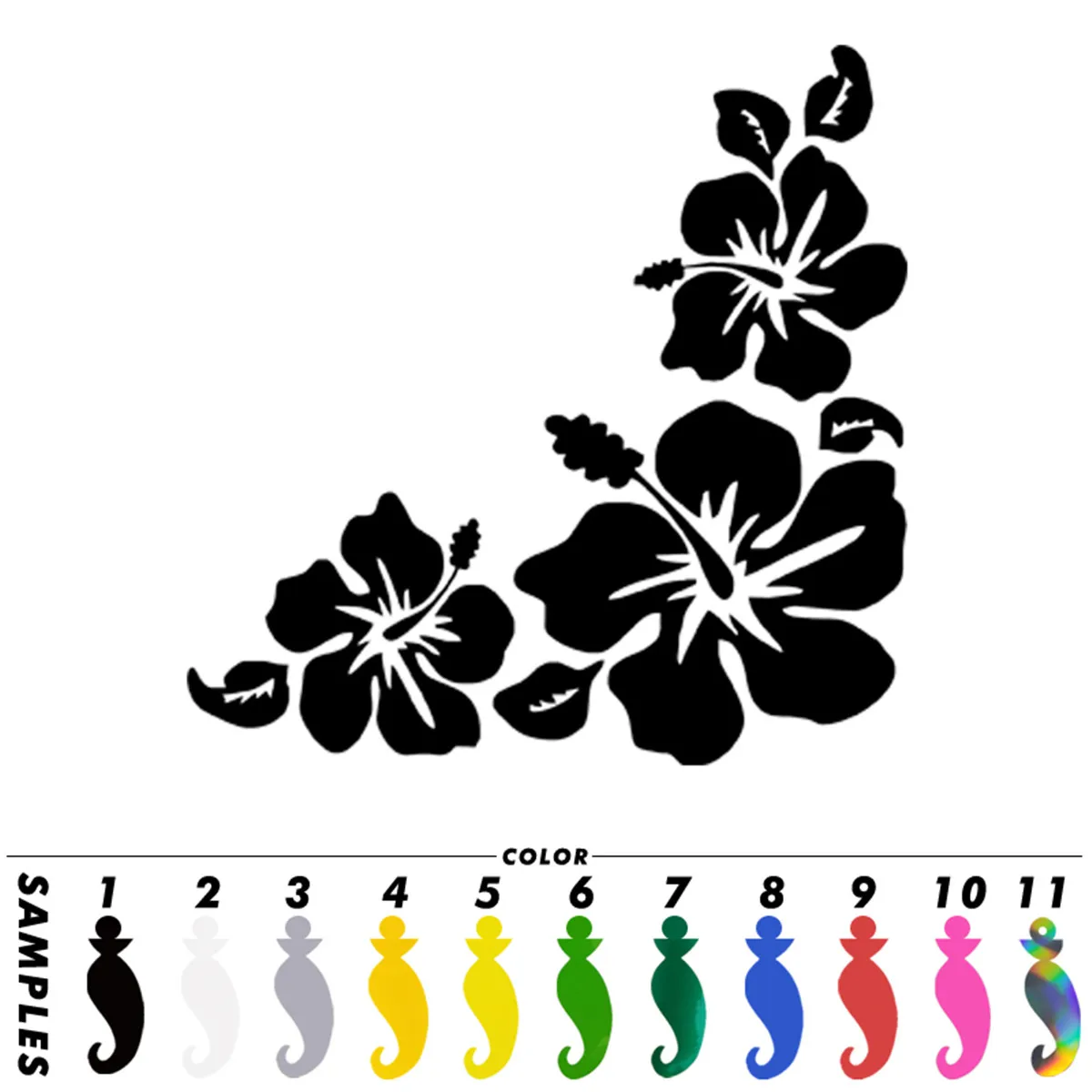 Hibiscus Flowers Car Laptop Window Door Bumper Wall Truck Vinyl Decal Sticker Motorcycle | Автомобили и мотоциклы