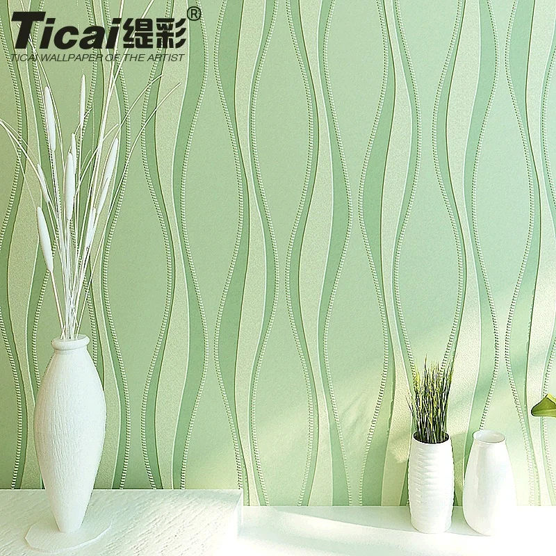 

Designers Simple Curve Plain Pure 3d Wallpaper Embossed Stripes Non-woven Wallpaper Bedroom Living Room Tv Background Wallpape