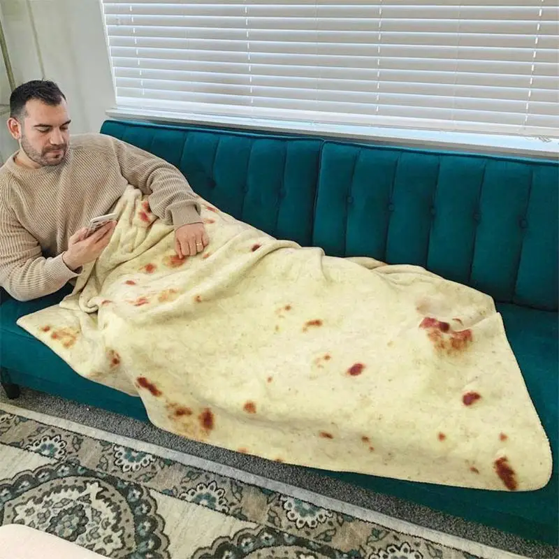 Tortilla Texture Soft Throw Blanket Family Car and Sofa Office Quilts Bedding Winter Zen Life Burrito | Дом и сад