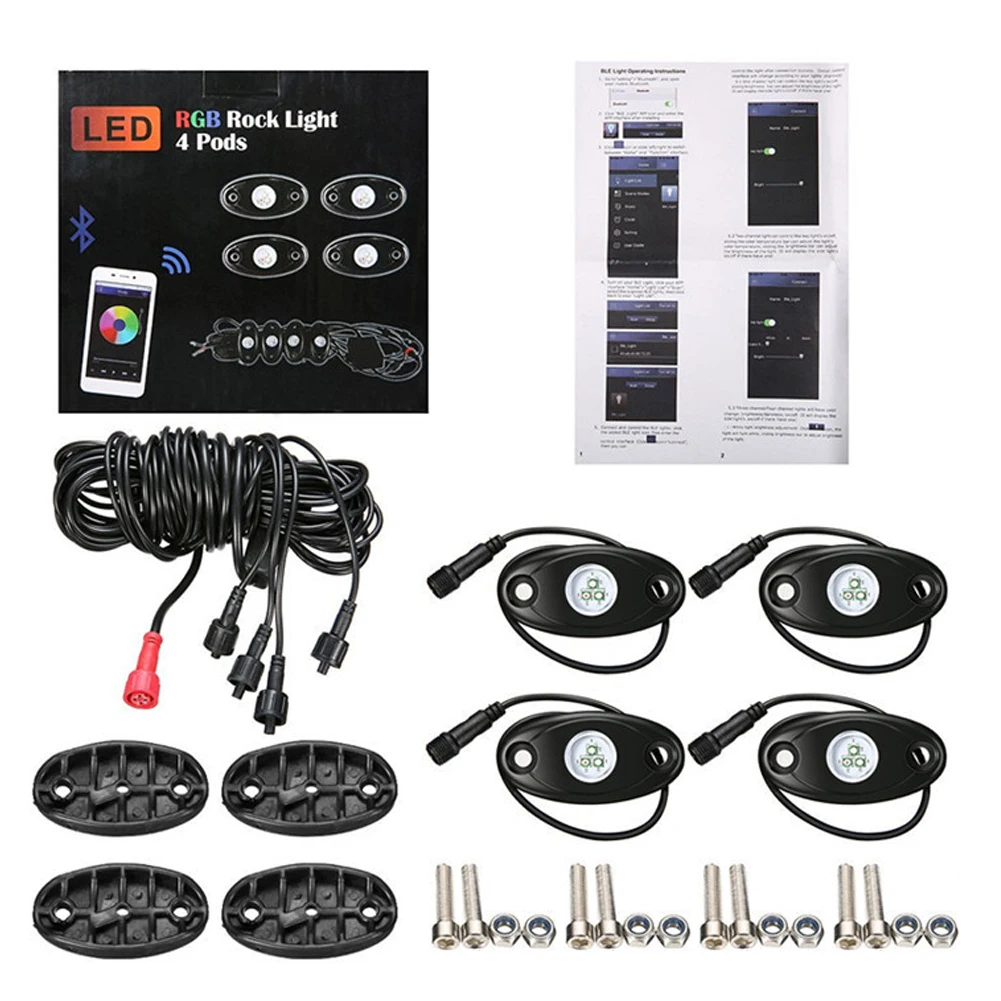 RGB светодиодные горные фонари авто Декор Автомобильный свет Функция