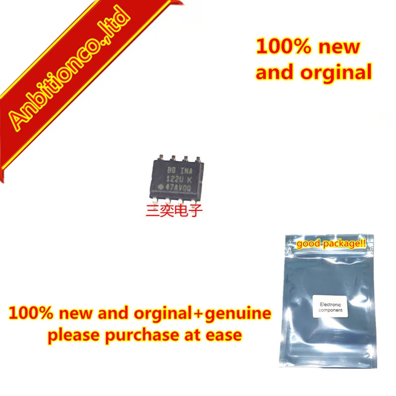 

10 шт. 100% новый и оригинальный INA122UA/2K5G4 INA122UK INA122U SOP8 одиночный источник питания, микромощный измерительный усилитель в наличии