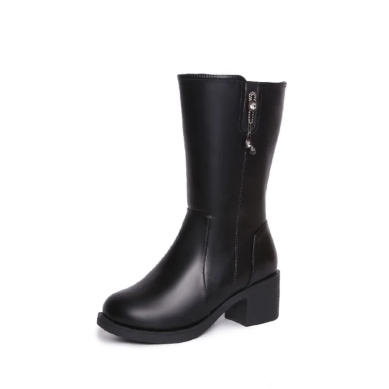 

Boots Girls Boots Woman Coarse With Autumn And Winter Fund PU Skin Boots Winter Woman Increase Down 2018 New Boots