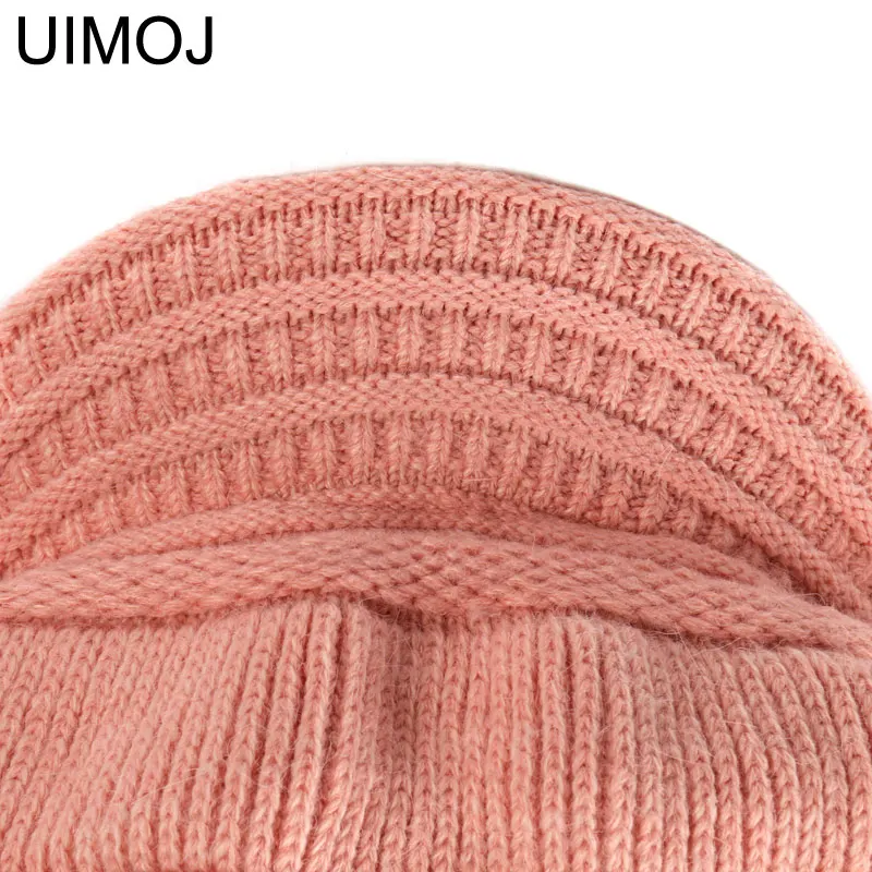 Однотонные вязаные береты UIMOJ осенне-зимние теплые модные женские шапки 7 цветов |