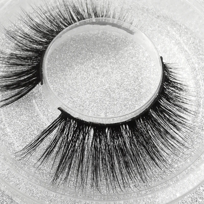 New 1 Pair Naturalcrisscross FalseEyelashes MakeupMink Eyelashes Hand Made Box 3D Mink Lashes 10mm Cilios | Красота и здоровье