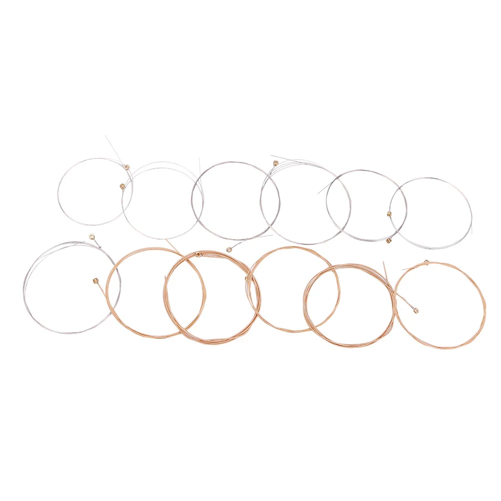 

2019 New 12 Strings Acoustic Guitar Strings Musical Instrument Guitar Parts Accessories 12 Guitarrra Strings 1 Set