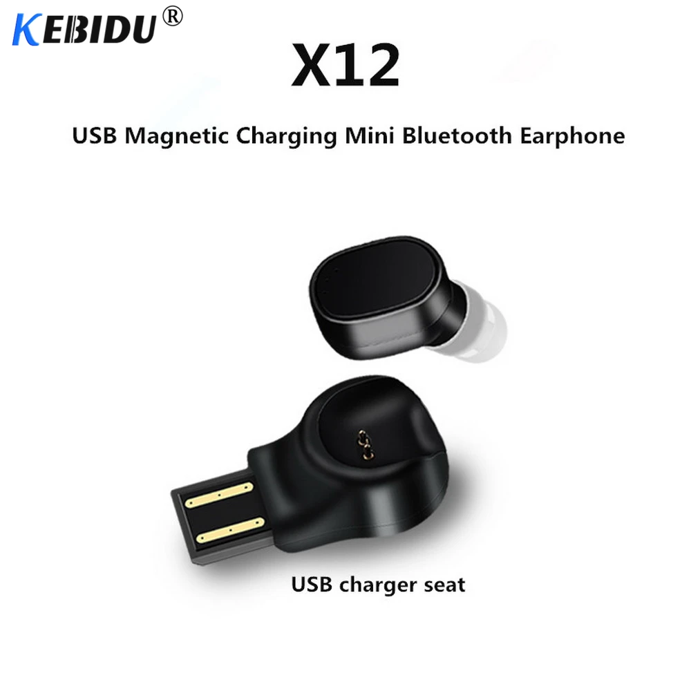 Kebidu портативная беспроводная Bluetooth гарнитура X12 автомобильные наушники USB