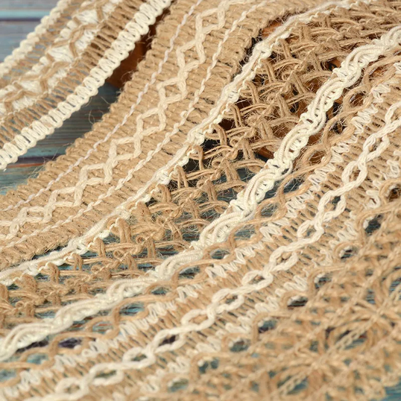 

2M/Roll Natural Party Crafts Wedding Ribbon Gift Warrping Hemp Ribbon Jute Burlap DIY Festival Supplies Festival Decoration