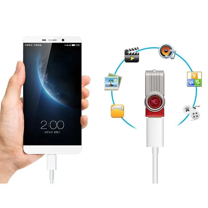 Кабель для передачи данных от Type C до USB2.0 УДЛИНИТЕЛЬ MacBook адаптер 16 см/6 3 дюйма в