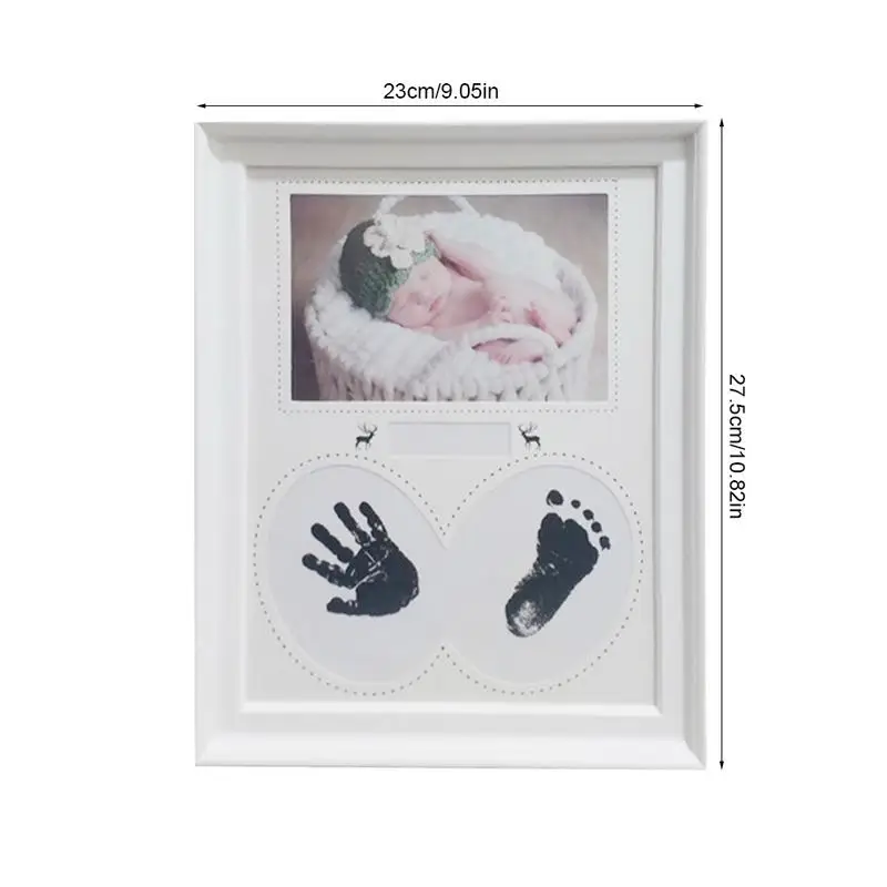Детская фоторамка с отпечатком руки для новорожденных мальчиков и девочек