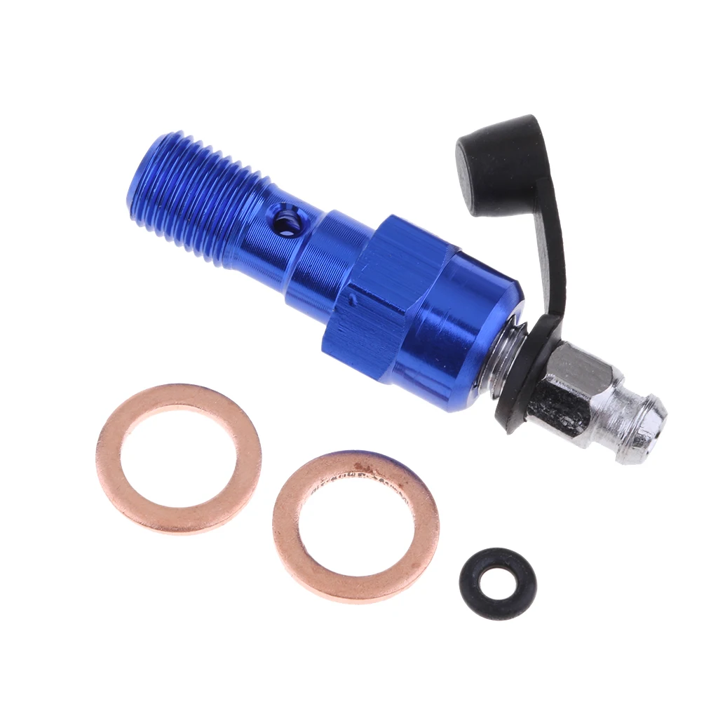 Universal M10 Single Banjo Bolt Thread Bleeder Nipple Washers 1.0mm Blue | Обустройство дома