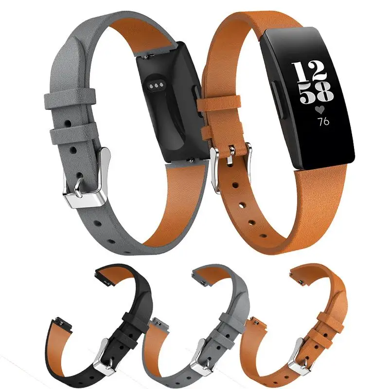 Для Fitbit Inspire HR ремешок Короткий кожаный # AW|Смарт-аксессуары| |