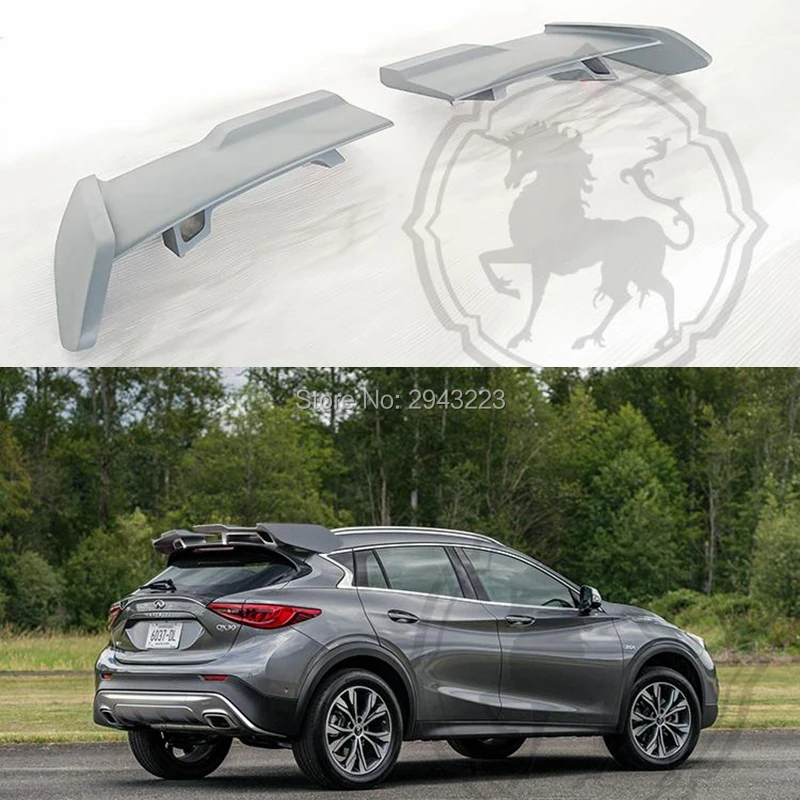 Для Infiniti QX30 Q30 Q30S ABS пластик Материал Неокрашенный праймер цвет задний спойлер крыло крышка багажника протектор автомобиля Стайлинг