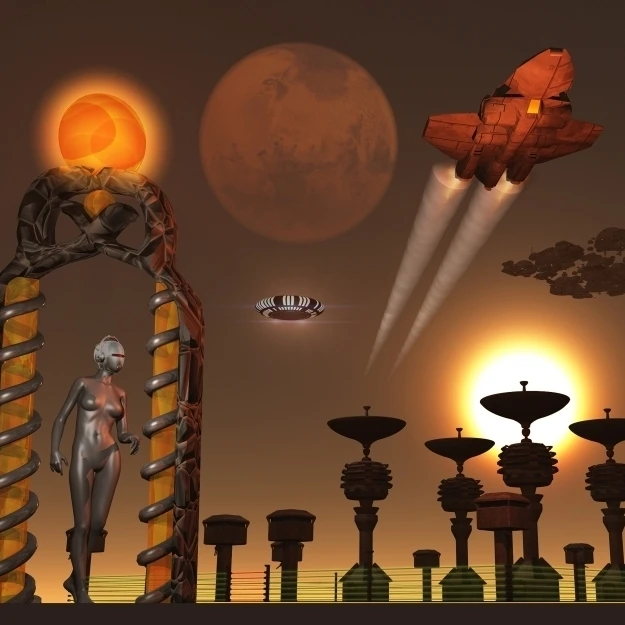 Interstellar трансляционная радиостанция работает и андроидов плакат печать