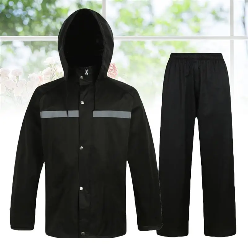 Two-piece Raincoats Eleastic Reflective Portable Rain Poncho Rainwear for Adults Men Women | Дом и сад