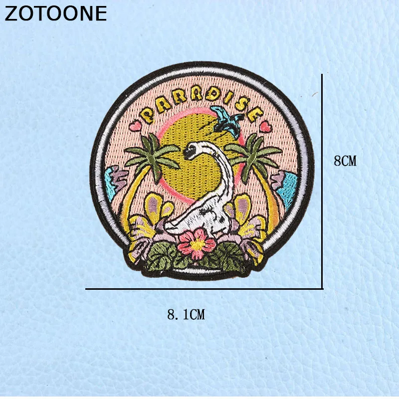 ZOTOONE картонные животные в парке Юрского периода вышивка единорога полоса на