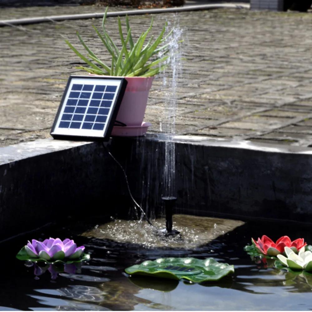 Hot Sale Small Solar Fountain Pump Yard Garden Landscape Pond Fish Water Cycle Many Style Free | Обустройство дома