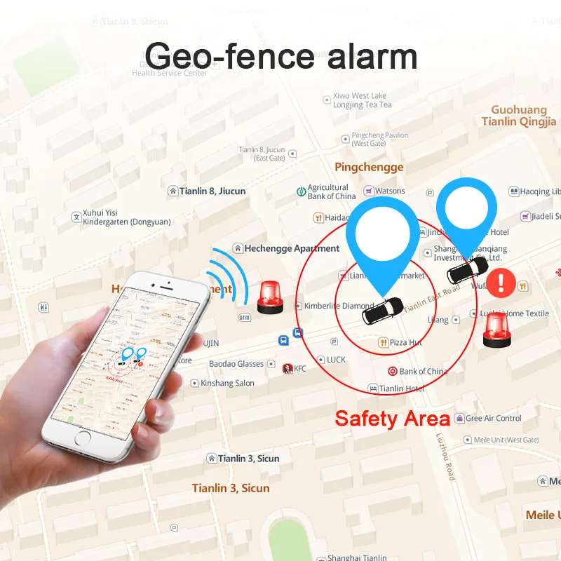 Мини автомобильный GPS трекер с дистанционным отключением внешней