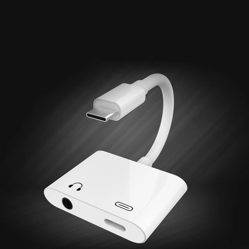 2 в 1 Usb type-C адаптер на 3 5 мм разъем для наушников + зарядка поддерживает аудио и