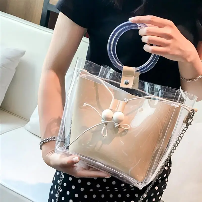 2018 модная женская брендовая миниатюрная сумка на плечо прозрачная Милая