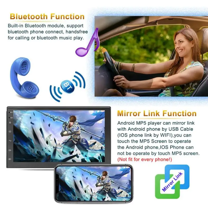 Автомобильная система Android 8 1 2Din Авторадио навигация Bluetooth mp5 плеер сенсорный