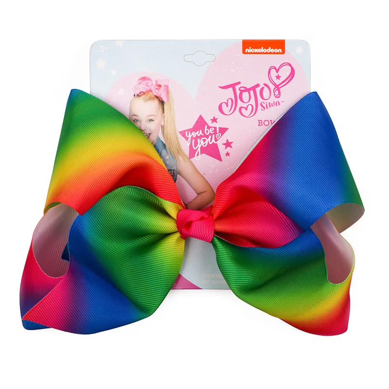 2018 новый шаблон Jojo Siwa Супер 8 дюймов Детский сад Дети выступление заколка в виде
