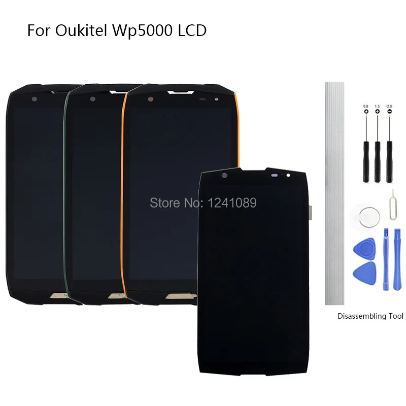 Сменный экран дисплея для Oukitel WP5000 ЖК сенсорный 5 7 дюйма черный оранжевый зеленый