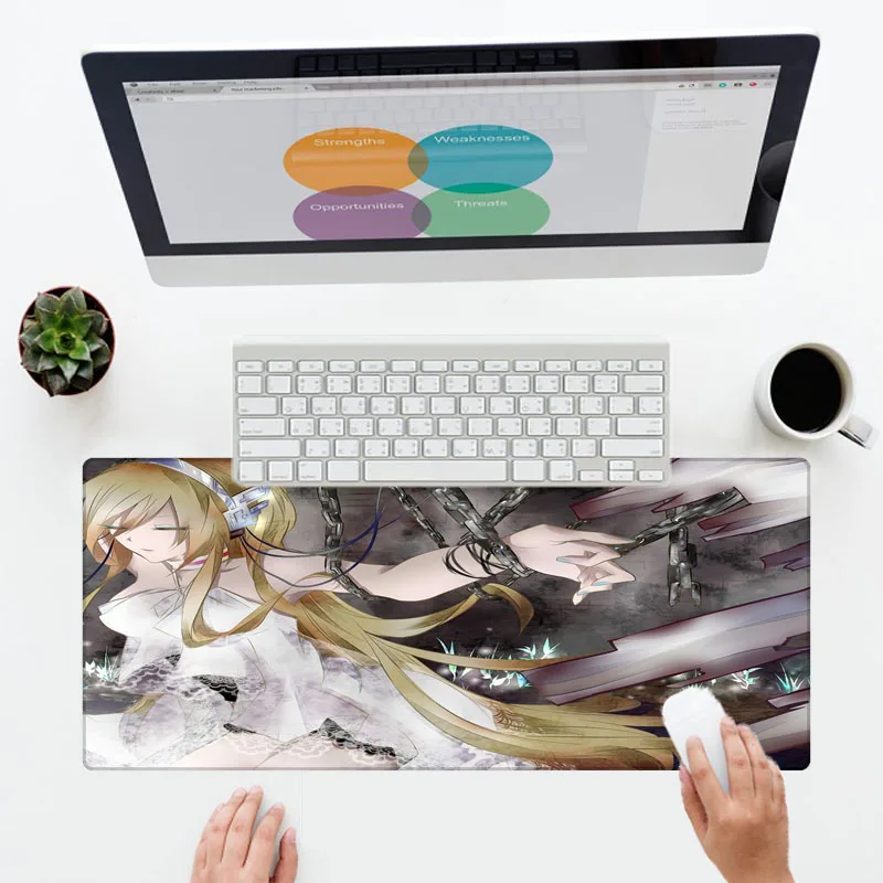 XGZ Smiling Girl Аниме Коврик для мыши большой клавиатура плеер ПК черный клевер Senran Kagura