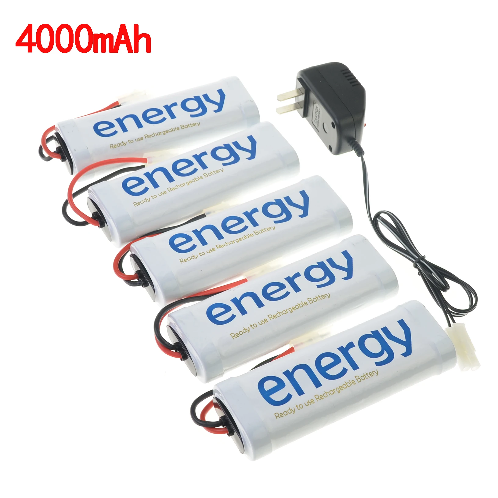 5x NiMh 7 2 V 4000mAh аккумуляторная батарея Tamiya белая RC энергия + зарядное устройство