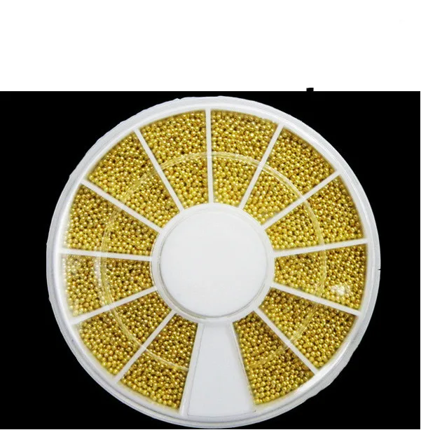 Women Beauty tools 3D Nail Art Steel Mini Ball Beads 0.9 mm Wheel Silver Gold | Красота и здоровье