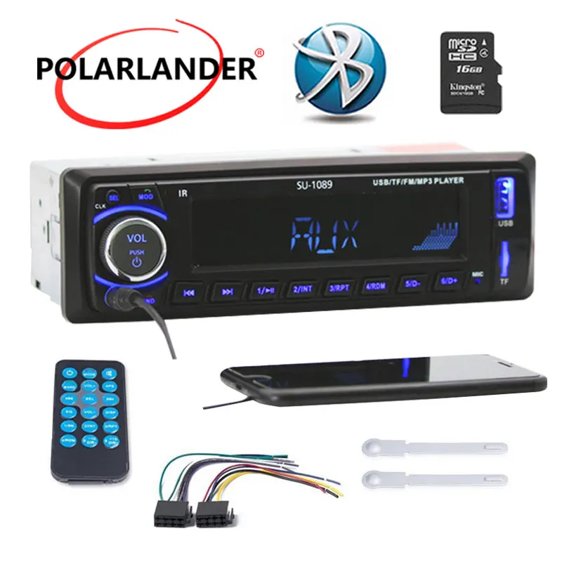 BT/FM/USB/SD Стерео bluetooth Поддержка 4 &quot12 В в-тире 1Din автомобильный радиоприемник