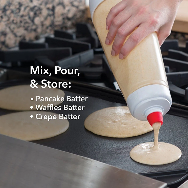 1000Ml Pancake Batter Mixer Bottle Pancakes Waffles Crepes Dispenser | Дом и сад